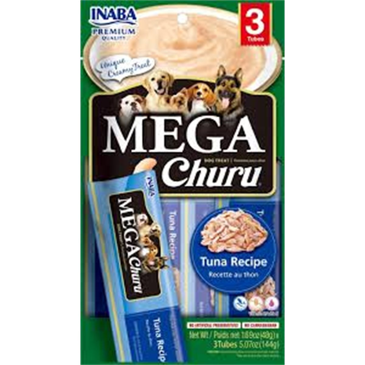 CHURU SNACK MEGA DOG 3P ATUN * 144gr