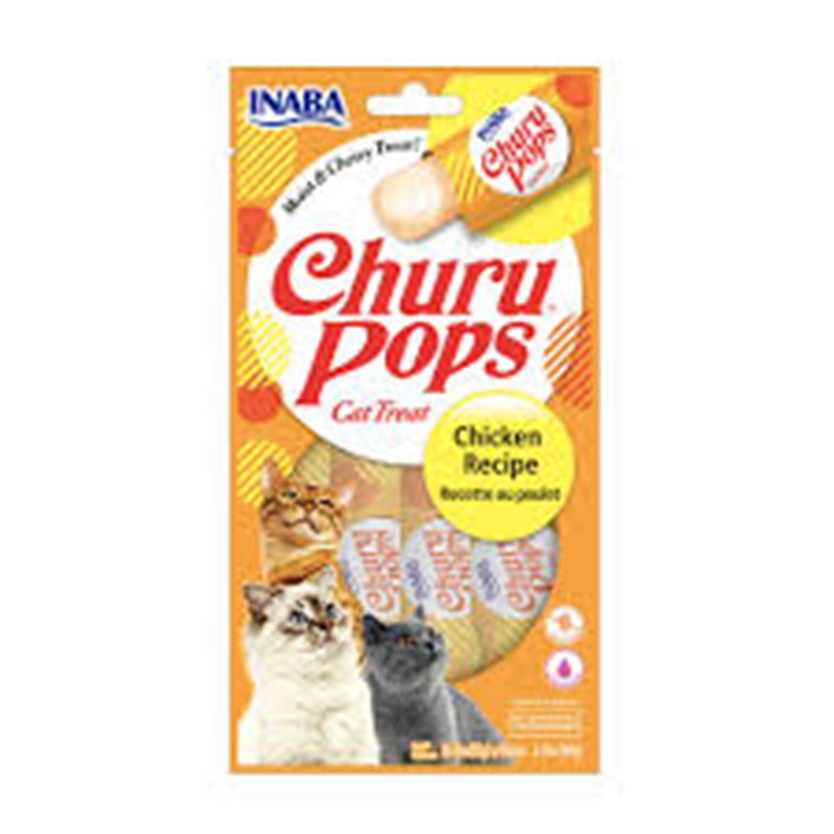 CHURU SNACK CAT POPS 4P POLLO * 60gr