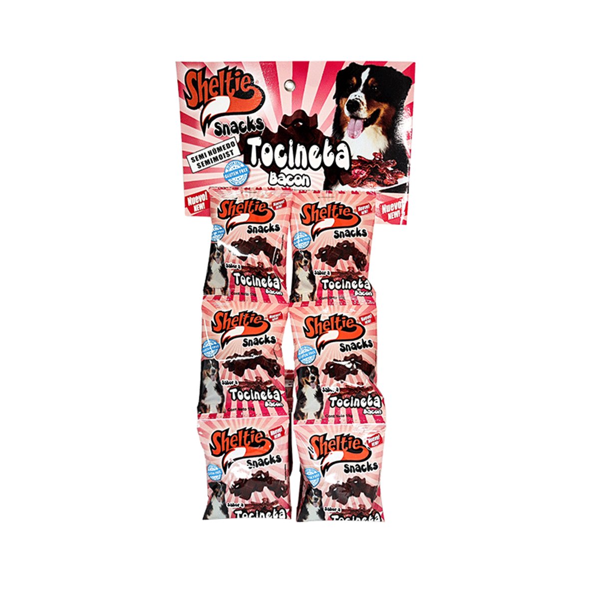 SHELTIE SNACK TOCINO 15 gr * UNIDAD