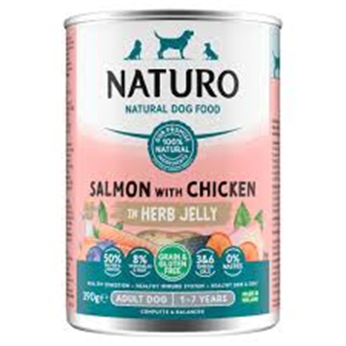 NATURO ADULT DOG SALMON&CHICKEN * 390gr