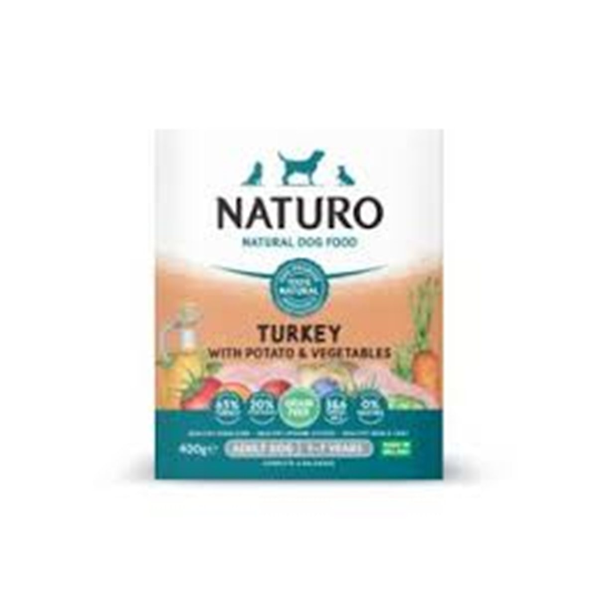 NATURO ADUL DOG TURKEY POTATO VEG* 400gr