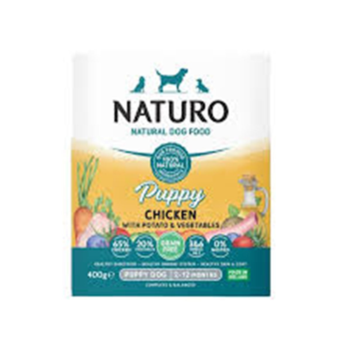 NATURO ADUL DOG PUPPY CHICKEN POTAT*400g