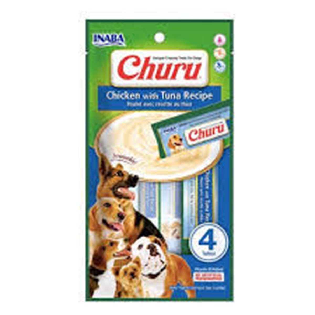 CHURU DOG INABA POLL&ATUN X4 TUBOS * 56g