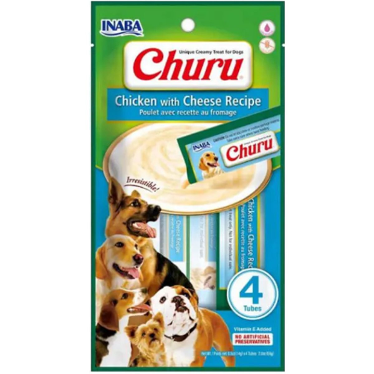 CHURU DOG SNACK ATUN&QUESO * 4 UND 56gre
