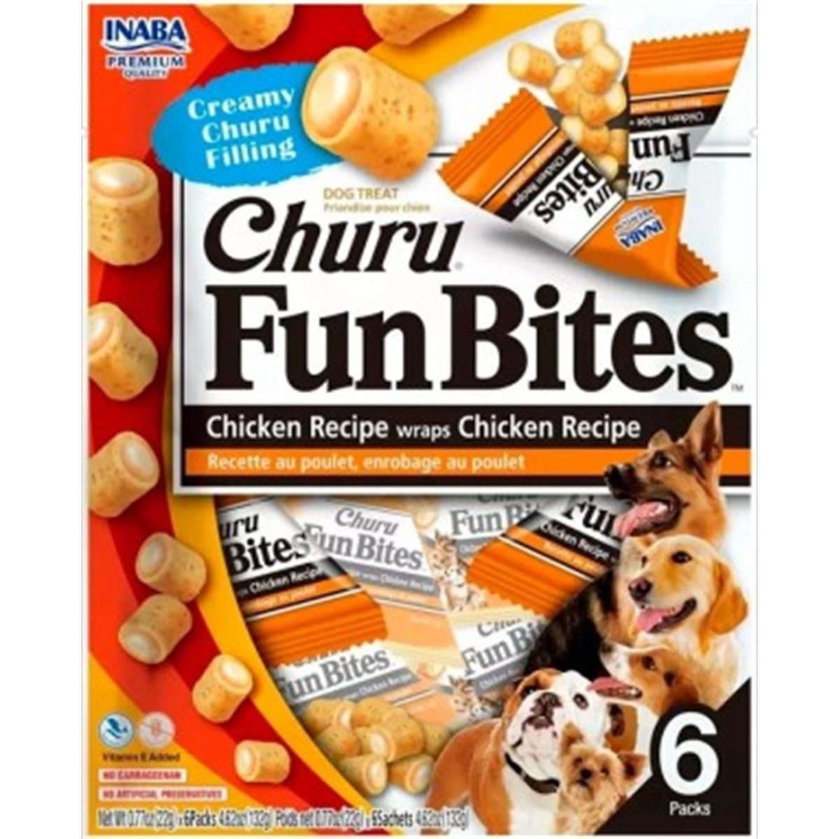 CHURU FUN BITES DOG POLLO * 6 UND 22gre