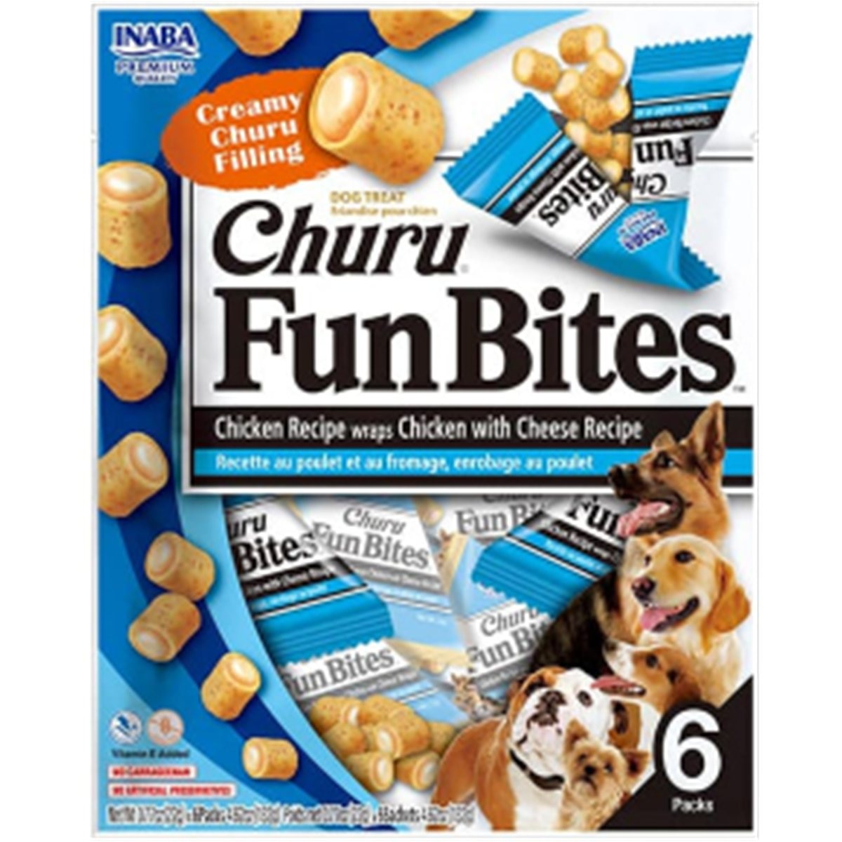 CHURU FUN BITES DOG POLLO&QUESO*6UND22gr