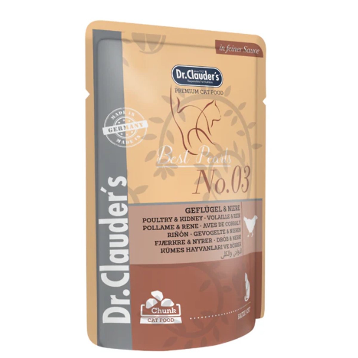 DR CLAUDERS CAT POUCH AVES&RIÑON*100g