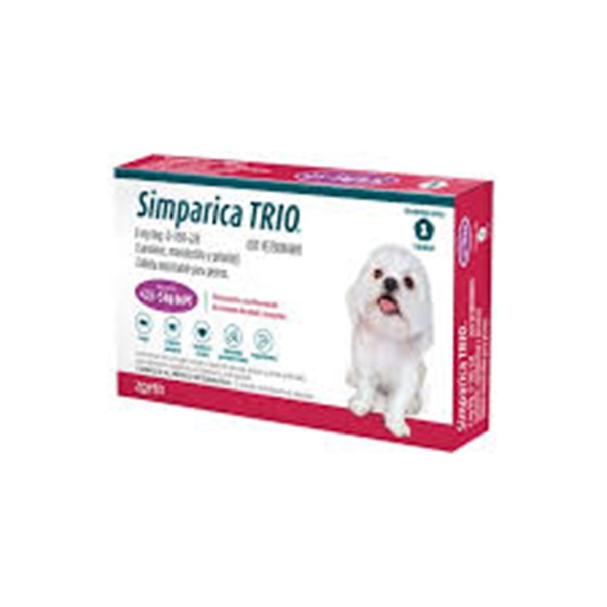 SIMPARICA TRIO 6 Mg 2.5-5 kg *1 TABLETA