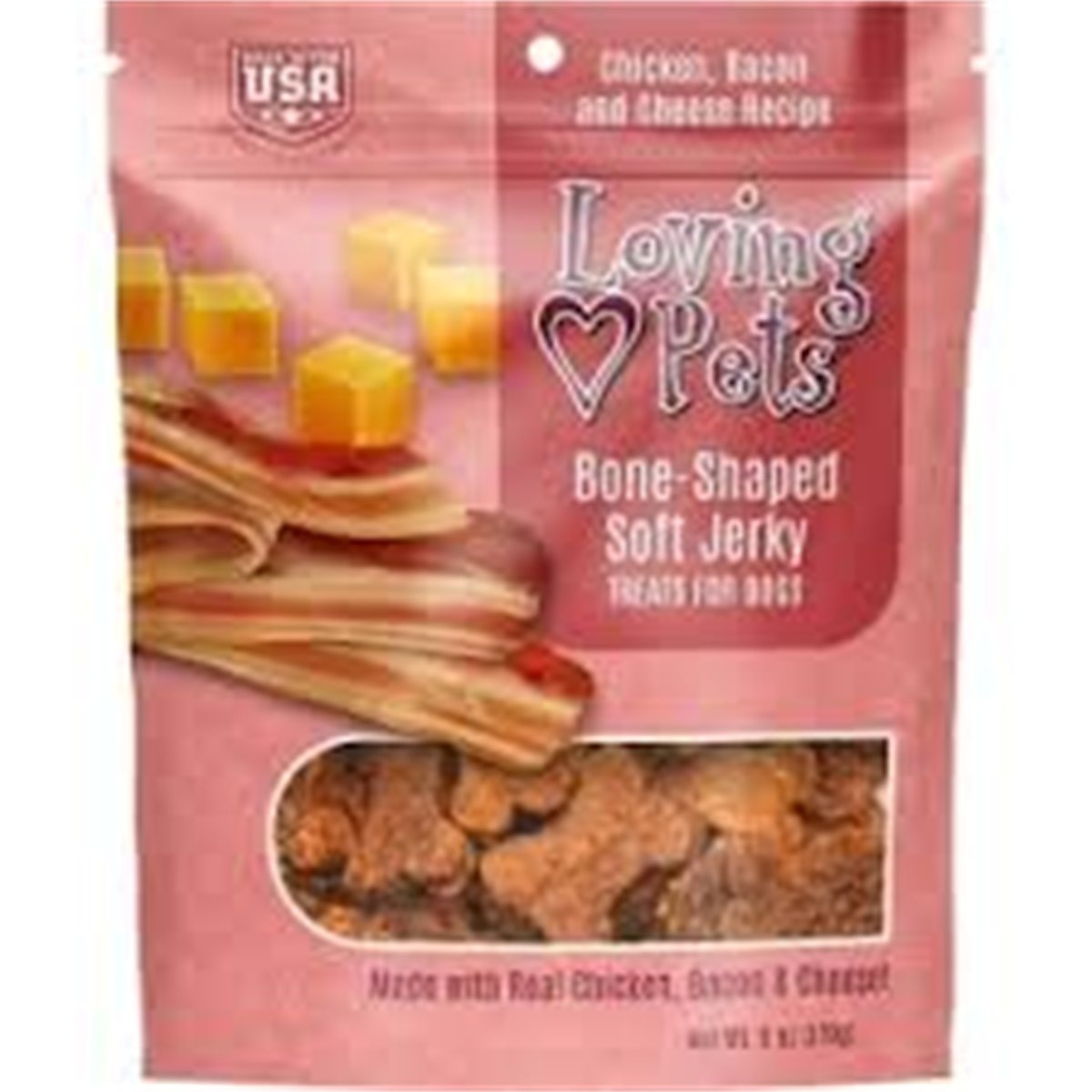 SNACK DOG JERKY POLLO&QUESO HUESO*170gr
