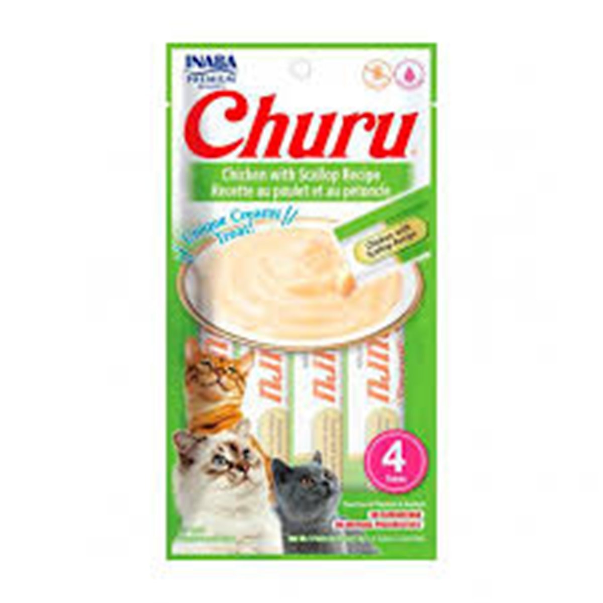 CHURU CAT SNACK X4 POLLO& VIEIRA56 gr
