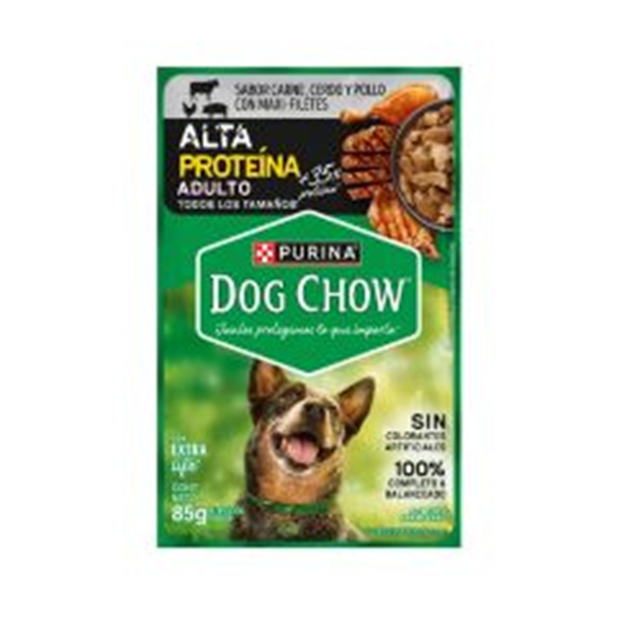DOG CHOW POUCH ADUL ALTA PROTEINA* 85 gr