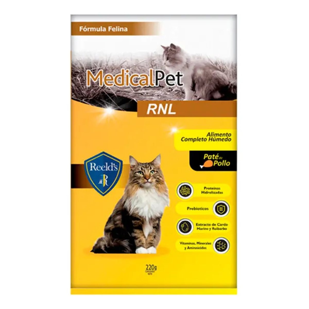 REELD´S MEDICAL PET RNL GATOS * 220 gr