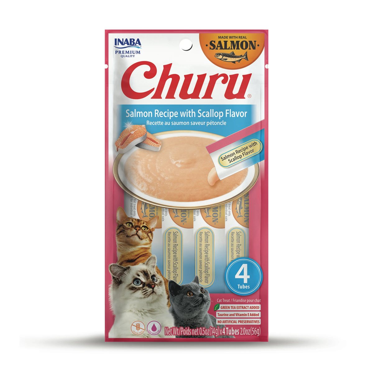 CHURU CAT SALMON& SCALLOP X 4 56ge
