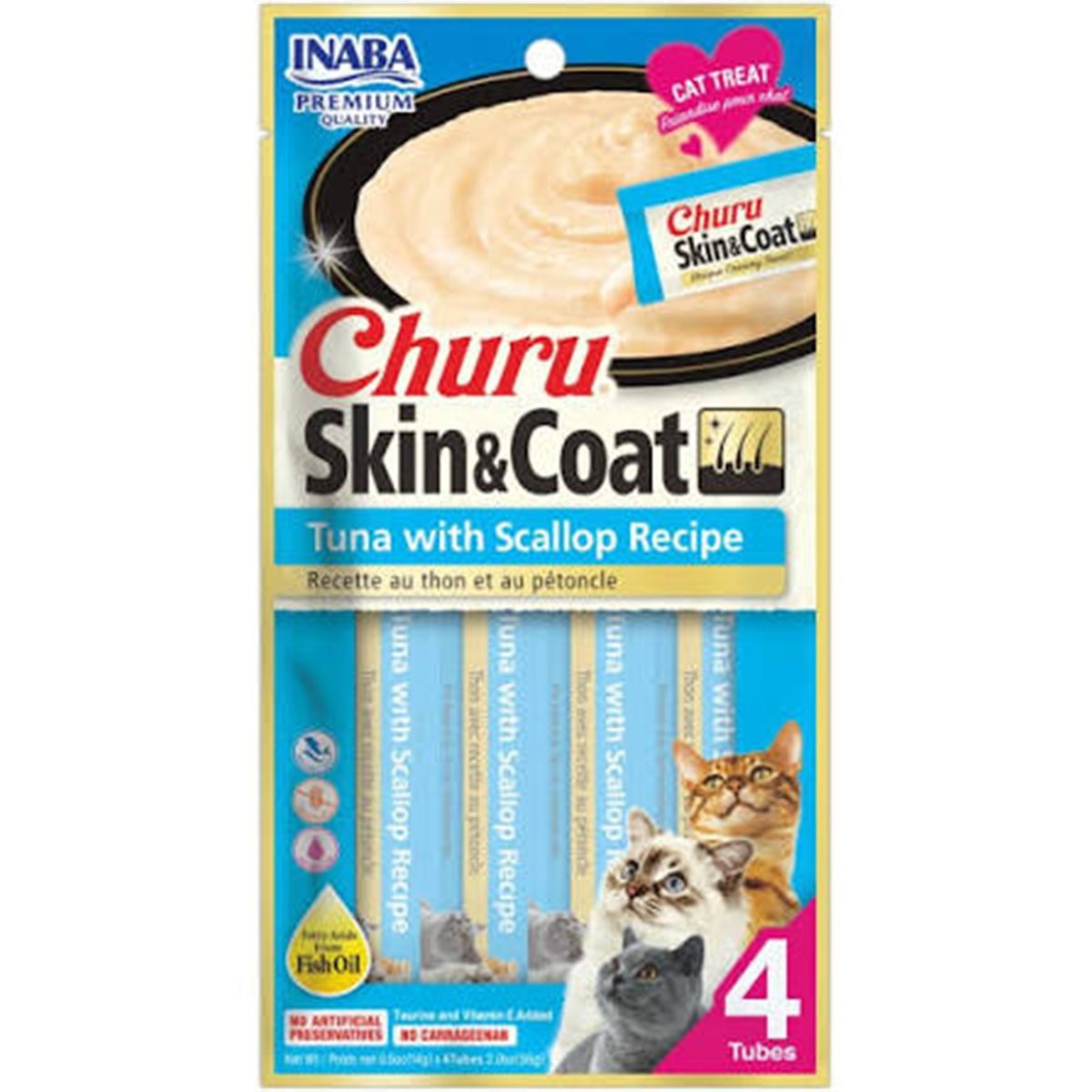 CHURU CAT SKIN&COAT TUNA&SCALLOP *56gr