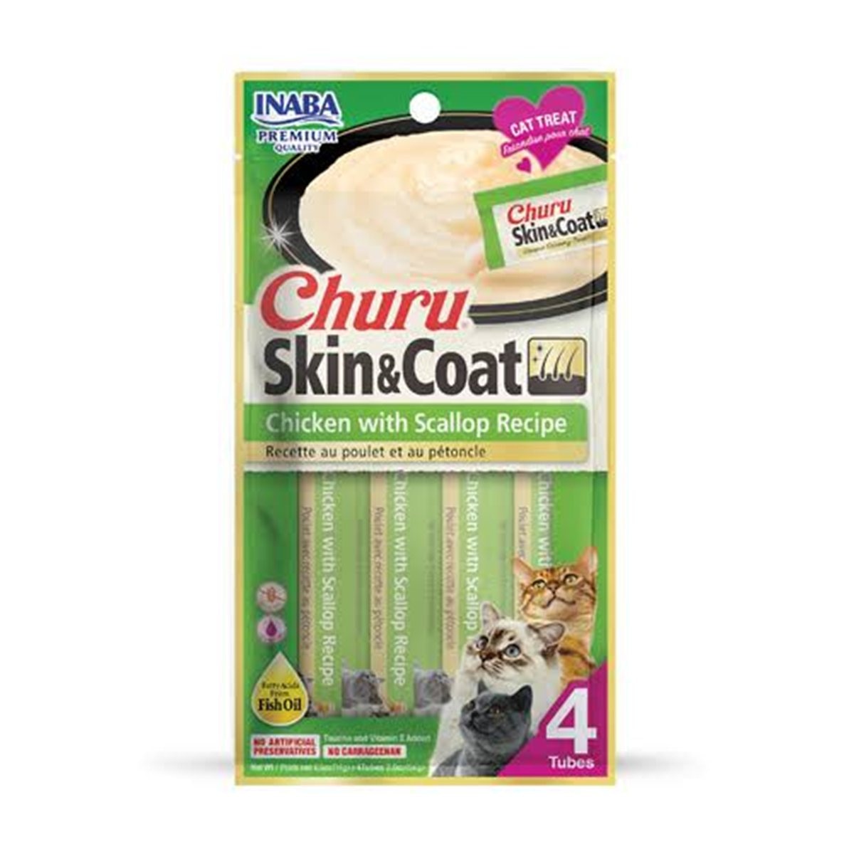 CHURU CAT SKIN&COAT POLLO&SCALLOP *56gr