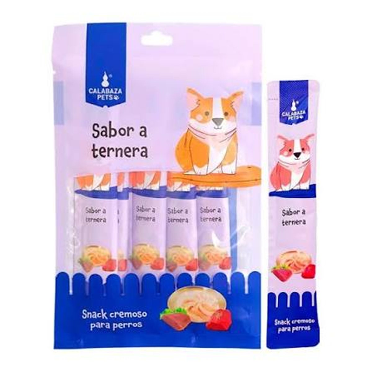 SNACK CREMOSO PERRO TERNERA * 75 gr