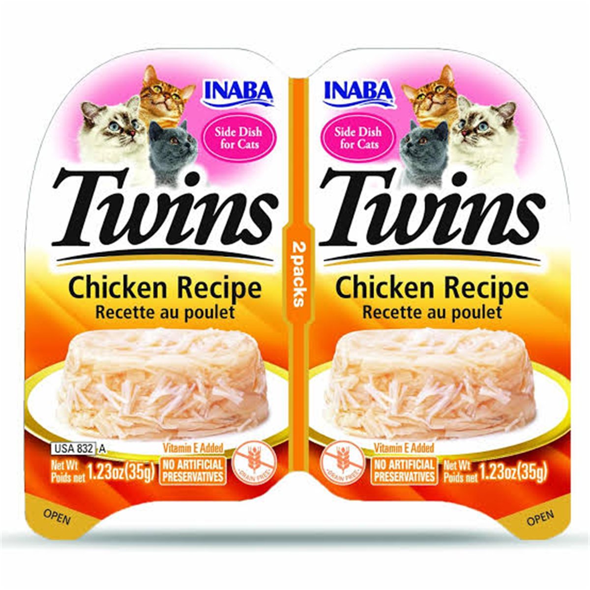 CAT TWINS CHICKEN 2 CUPS * 35 gr