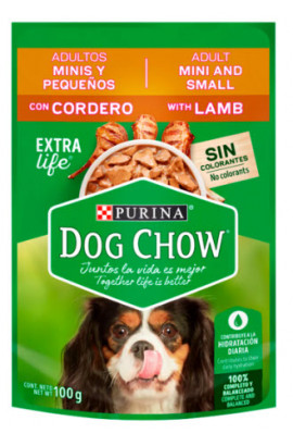 DOG CHOW POUCH CORDERO AD MINIS X 100 gr