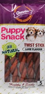 PUPPY SNACK TWIST STICK CORDERO X 5 UND